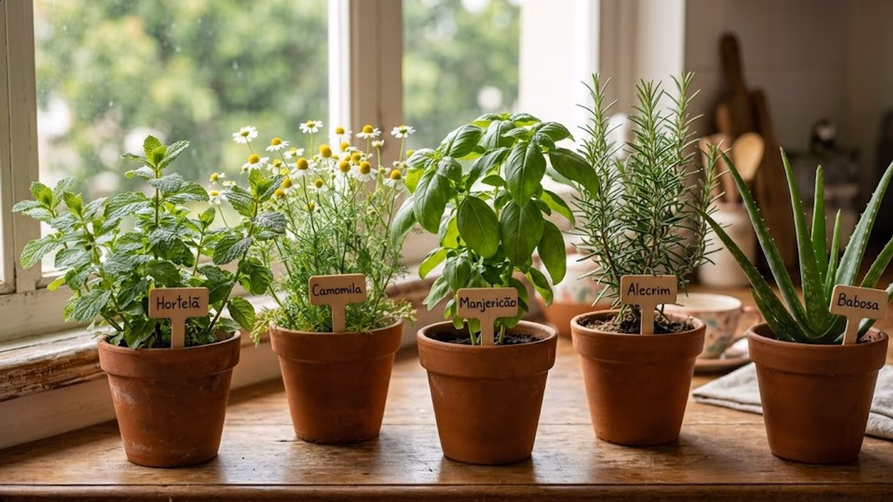 Farmácia em casa: 5 plantas medicinais fáceis de cultivar no seu jardim ou varanda